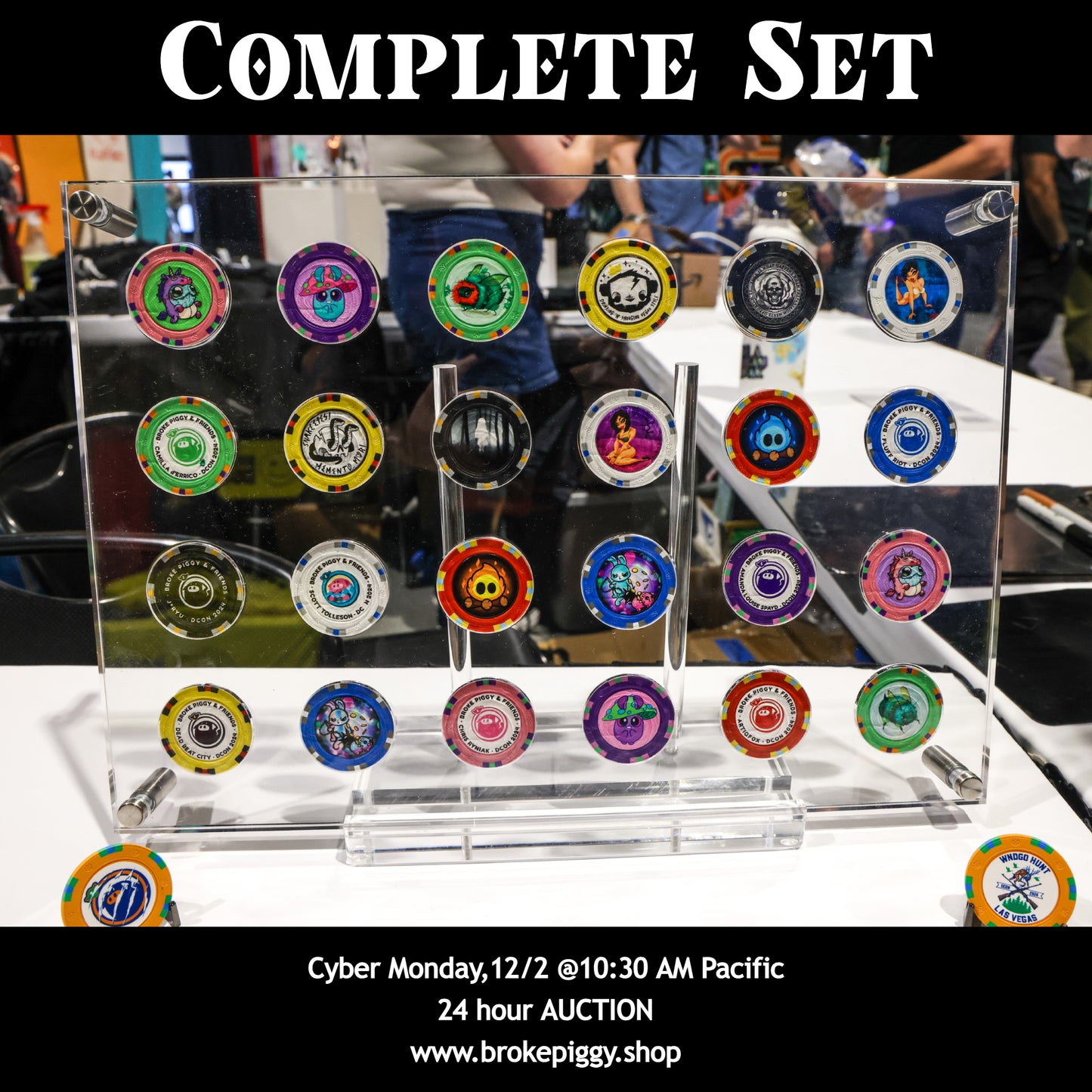 Complete Casino Chip Collection in Display Case Auction