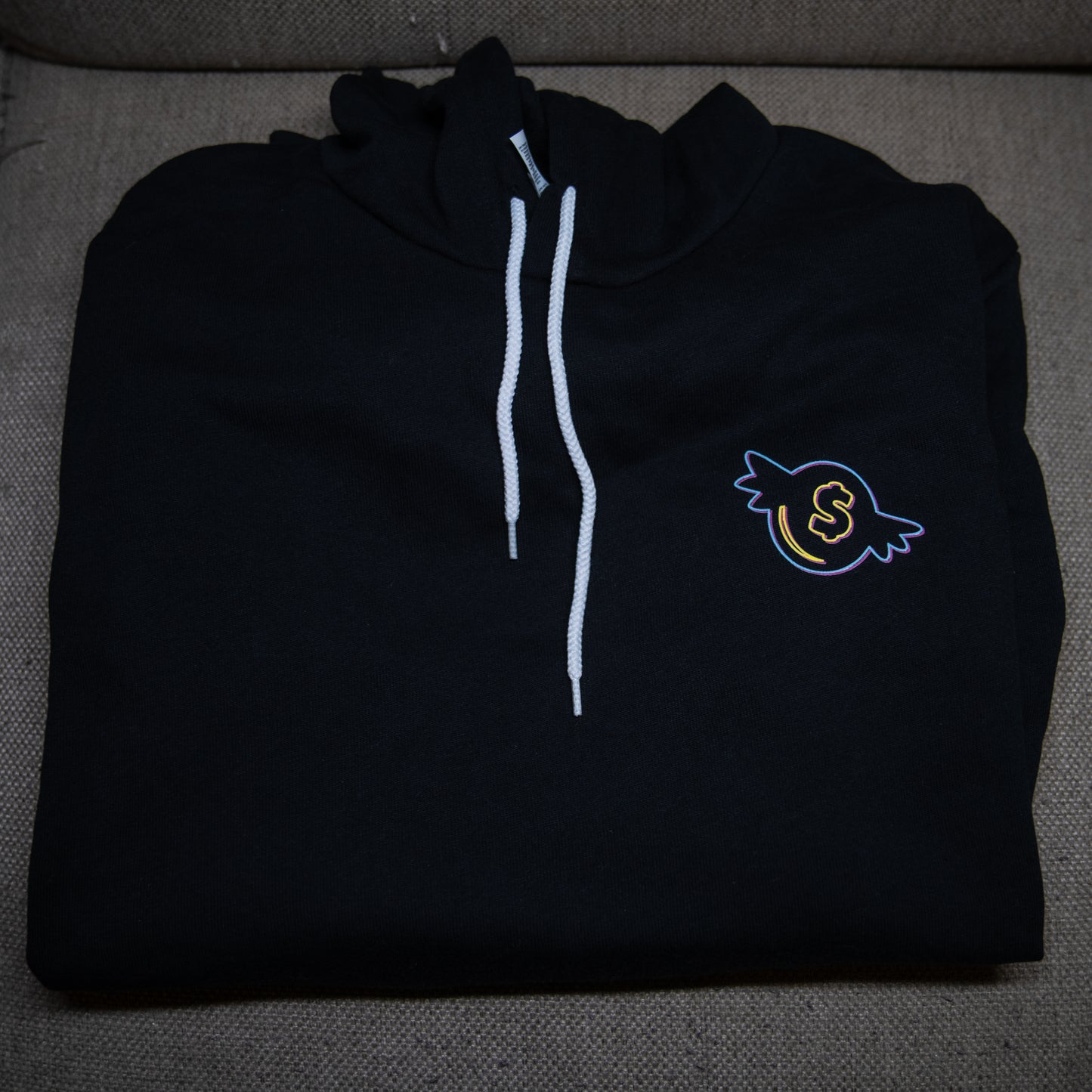 Broke Piggy Neon Outline Coin Hoodie