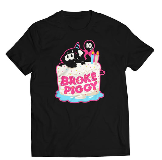 Broke Piggy DCON 10th Anniversary Cake T-Shirt
